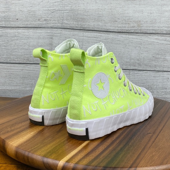 Converse UNT1TL3D Not a Chuck High Top Volt Yellow Shoes Women’s Sneaker Size 8 - Picture 5 of 12
